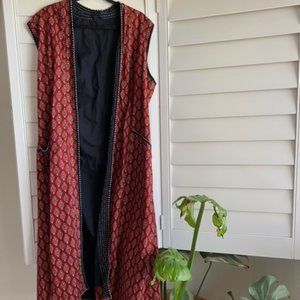 Reversible Kantha Quilt Duster Vest